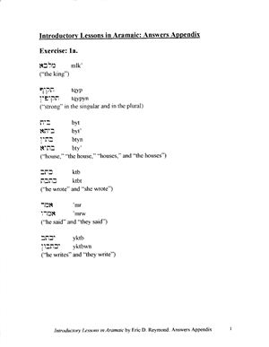 Reymond Eric D. Introductory Lessons in Aramaic
