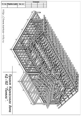 Проект каркасный дом Пинега КД-102