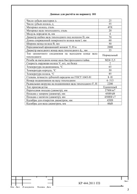 Разработка элементов качественных показателей редуктора цилиндрического одноступенчатого
