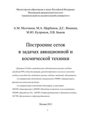 Молчанов А.М., Щербаков М.А., Янышев Д.С., Куприков М.Ю., Быков Л.В. Построение сеток в задачах авиационной и космической техники