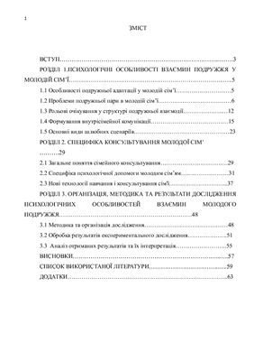 Особливості консультування молодого подружжя