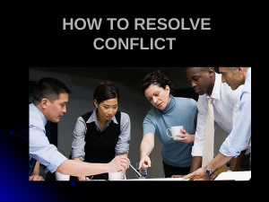How to resolve conflict
