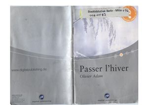 Adam Olivier. Passer l'hiver. Livre audio