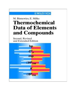 Binneweis M., Milke E. Thermochemical data of elements and compounds