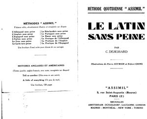 Desessard C. Le Latin Sans Peine. Assimil