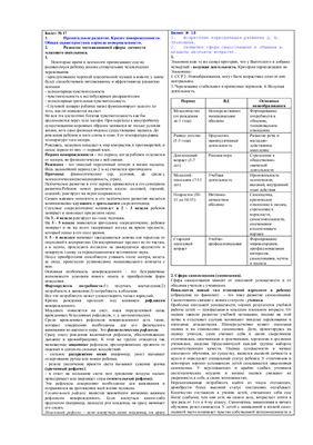 Шпаргалка по возрастной психологии