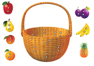 Игра-шнуровка Корзинка с фруктами