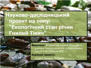 Екологічний стан річки Гнилий Тікич