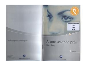 Levy Marc. À une seconde près. Livre audio
