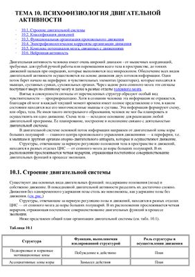 Лекция №10 Психофизиология двигательной активности