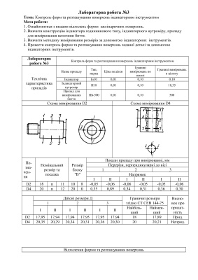 Контроль форм та розташування поверхонь індикаторним інструментом