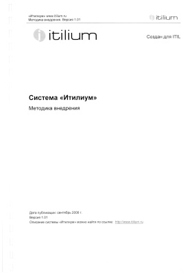 Система Itilium. Методика внедрения