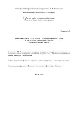 Садырин А.И. Компьютерные модели динамического разрушения конструкционных материалов