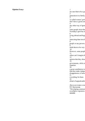 Opinion essays