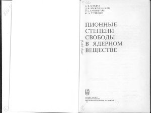 Мигдал А.Б., Воскресенский Д.Н., Саперштейн Э.Е., Троицкий М.А. Пионные степени свободы в ядерном веществе
