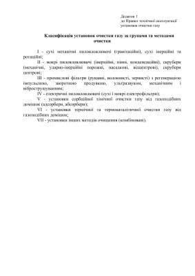 Правила технічної експлуатації установок очистки газу