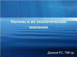 Нагоны и их экологическое значение