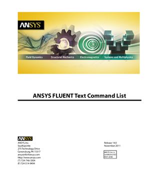 ANSYS FLUENT 14.0 Text Command List