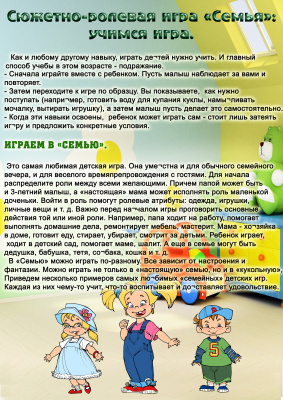 Картотека сюжетно-ролевых игр 1 часть