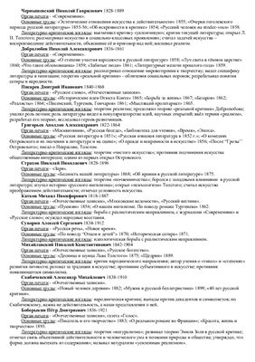 Критики в русской литературе