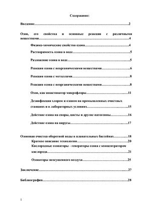 Выбор озонатора для очистки воды плавательного бассейна